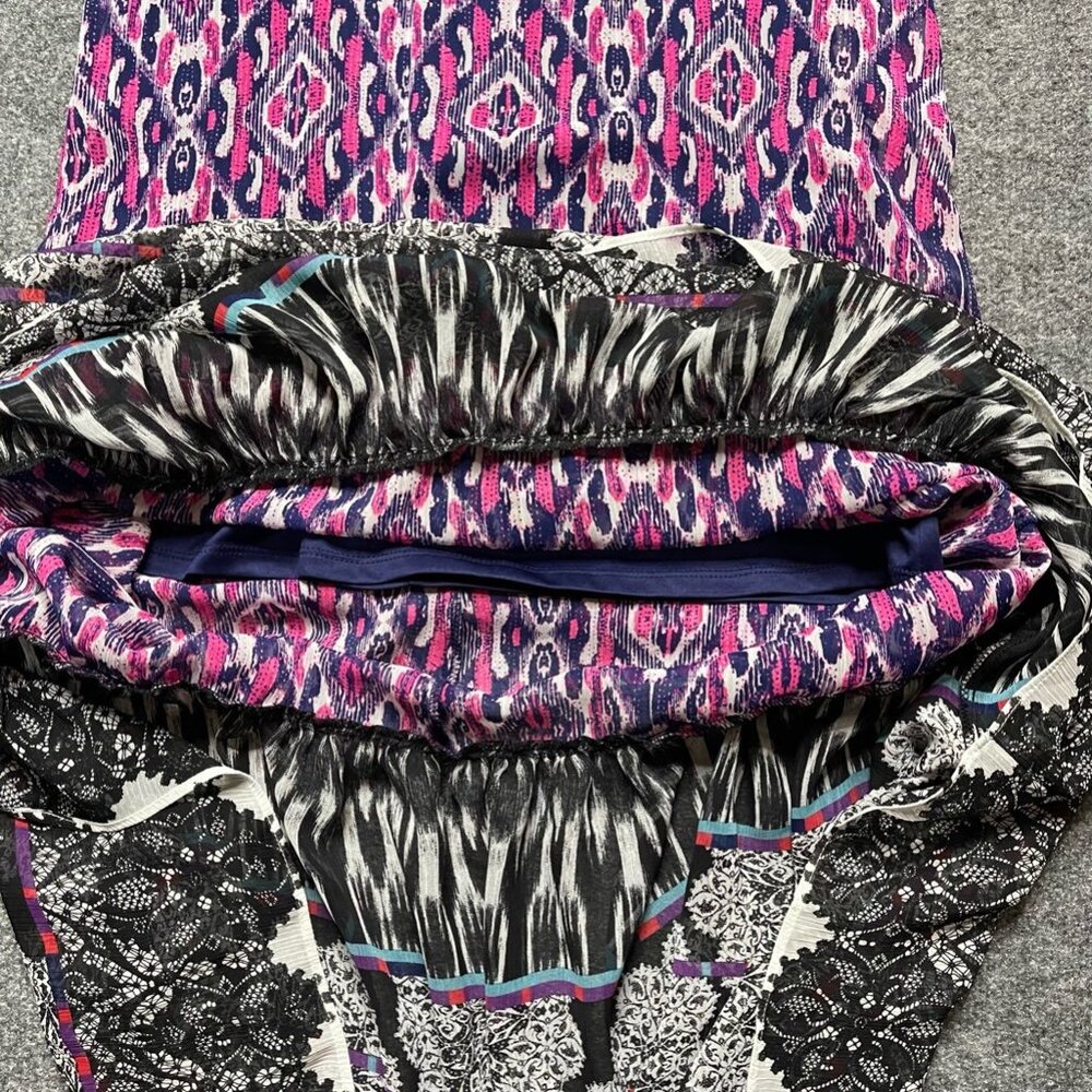 Express Womens Shift Dress Multicolor Lined Maxi Sleeveless Boho Mixed Print S - Picture 8 of 10